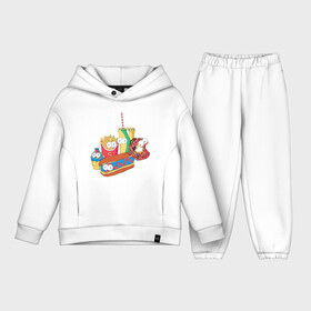 Детский костюм хлопок Oversize с принтом Вкусные Симпсоны в Курске,  |  | Тематика изображения на принте: bart | homer | simpsons | барт | гомер | лиза | макдак | макдональдс | мардж | мэгги | фастфуд