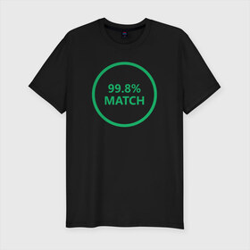 Мужская футболка премиум с принтом Match в Курске, 92% хлопок, 8% лайкра | приталенный силуэт, круглый вырез ворота, длина до линии бедра, короткий рукав | black mirror | черное зеркало