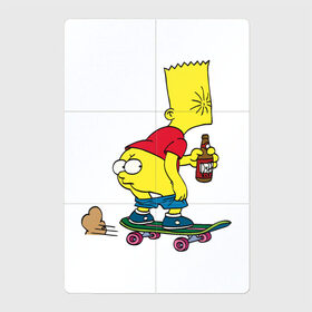 Магнитный плакат 2Х3 с принтом Bart Simpson в Курске, Полимерный материал с магнитным слоем | 6 деталей размером 9*9 см | skate | барт | борд | скейт
