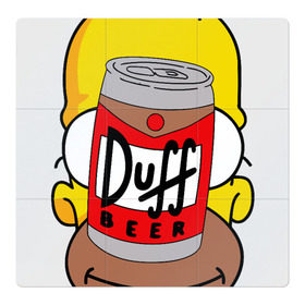 Магнитный плакат 3Х3 с принтом Homer в Курске, Полимерный материал с магнитным слоем | 9 деталей размером 9*9 см | duff beer | simpsons | гомер