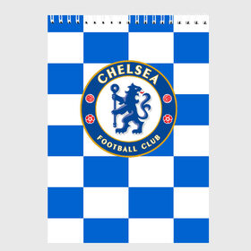 Скетчбук с принтом FC Chelsea в Курске, 100% бумага
 | 48 листов, плотность листов — 100 г/м2, плотность картонной обложки — 250 г/м2. Листы скреплены сверху удобной пружинной спиралью | chelsea | england | football | logo | london | sport | англия | лига | лого | спорт | фк | футбол | футбольный клуб | челси | эмблема