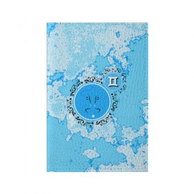 Обложка для паспорта матовая кожа с принтом Близнецы в Курске, натуральная матовая кожа | размер 19,3 х 13,7 см; прозрачные пластиковые крепления | gemini | близнецы | звезды | знаки зодиака | космос | созвездие