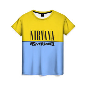 Женская футболка 3D с принтом Nirvana nevermino в Курске, 100% полиэфир ( синтетическое хлопкоподобное полотно) | прямой крой, круглый вырез горловины, длина до линии бедер | cobain | kurt | nevermino | nirvana | альтернативный | гранж | грол | группа | дональд | кобейн | курт | музыка | надпись | нервана | нирвана | новоселич | певец | рок | смайл | смайлик | солист