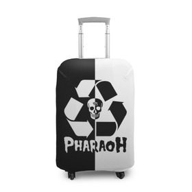 Чехол для чемодана 3D с принтом Pharaoh в Курске, 86% полиэфир, 14% спандекс | двустороннее нанесение принта, прорези для ручек и колес | pharaoh | rap | голубин | реп | рэп | фараон | фристайл | хип хоп | хипхоп