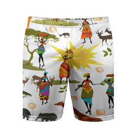 Мужские шорты 3D спортивные с принтом Африканский континет в Курске,  |  | afrika | pattern | африка | африканские мотивы | африканские узоры | солнце | узор | этника | южный континент