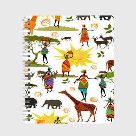 Тетрадь с принтом Африканский континет в Курске, 100% бумага | 48 листов, плотность листов — 60 г/м2, плотность картонной обложки — 250 г/м2. Листы скреплены сбоку удобной пружинной спиралью. Уголки страниц и обложки скругленные. Цвет линий — светло-серый
 | afrika | pattern | африка | африканские мотивы | африканские узоры | солнце | узор | этника | южный континент
