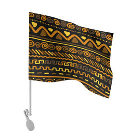 Флаг для автомобиля с принтом Стильная африка в Курске, 100% полиэстер | Размер: 30*21 см | afrika | pattern | африка | африканские мотивы | африканские узоры | солнце | узор | этника | южный континент
