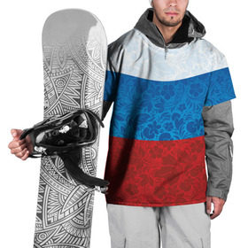Накидка на куртку 3D с принтом Россия хохлома триколор в Курске, 100% полиэстер |  | Тематика изображения на принте: russia | россия | россия триколор | россия хохлома | триколор | флаг рф | хозлома | хохлома