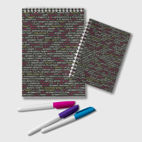 Блокнот с принтом Programming Программирование в Курске, 100% бумага | 48 листов, плотность листов — 60 г/м2, плотность картонной обложки — 250 г/м2. Листы скреплены удобной пружинной спиралью. Цвет линий — светло-серый
 | Тематика изображения на принте: c | c++ и objective c | code | habr | java | javascript | php | programming | python | ruby | stackoverflow | this