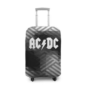 Чехол для чемодана 3D с принтом AC/DC rock band в Курске, 86% полиэфир, 14% спандекс | двустороннее нанесение принта, прорези для ручек и колес | ac dc | logo | music | pop | rock | usa | альтернатива | америка | металл | музыка | музыкальный | поп | рок