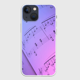 Чехол для iPhone 13 mini с принтом Ноты в Курске,  |  | Тематика изображения на принте: guitar | music | piano | гитара | музыка | ноты | пианино