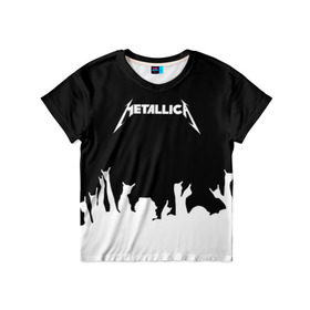 Детская футболка 3D с принтом Metallica в Курске, 100% гипоаллергенный полиэфир | прямой крой, круглый вырез горловины, длина до линии бедер, чуть спущенное плечо, ткань немного тянется | metallica | группа | джеймс хэтфилд | кирк хэмметт | ларс ульрих | метал | металика | металлика | миталика | музыка | роберт трухильо | рок | трэш | трэшметал | хард | хардрок | хеви | хевиметал
