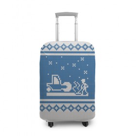 Чехол для чемодана 3D с принтом Свитер с Оленем в Курске, 86% полиэфир, 14% спандекс | двустороннее нанесение принта, прорези для ручек и колес | зима | новый год | олень | подарок | прикол | свитер | свитер с оленем