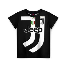 Детская футболка 3D с принтом Juventus FIFA Edition в Курске, 100% гипоаллергенный полиэфир | прямой крой, круглый вырез горловины, длина до линии бедер, чуть спущенное плечо, ткань немного тянется | champions | championship | collection | fifa | italy | jeep | juventus | league | seria a | италия | лига | серия а | фифа | чемпионов | ювентус