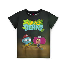 Детская футболка 3D с принтом Харви Бикс в Курске, 100% гипоаллергенный полиэфир | прямой крой, круглый вырез горловины, длина до линии бедер, чуть спущенное плечо, ткань немного тянется | fee | foo | harvey beaks | фи | фу
