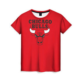 Женская футболка 3D с принтом Chicago Bulls в Курске, 100% полиэфир ( синтетическое хлопкоподобное полотно) | прямой крой, круглый вырез горловины, длина до линии бедер | bulls | chicago | chicago bulls | nba | баскетбол | буллз | нба | чикаго буллз