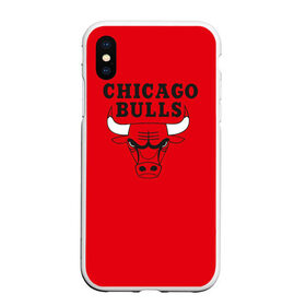 Чехол для iPhone XS Max матовый с принтом Chicago Bulls в Курске, Силикон | Область печати: задняя сторона чехла, без боковых панелей | bulls | chicago | chicago bulls | nba | баскетбол | буллз | нба | чикаго буллз