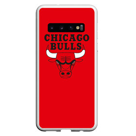 Чехол для Samsung Galaxy S10 с принтом Chicago Bulls в Курске, Силикон | Область печати: задняя сторона чехла, без боковых панелей | Тематика изображения на принте: bulls | chicago | chicago bulls | nba | баскетбол | буллз | нба | чикаго буллз