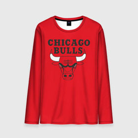 Мужской лонгслив 3D с принтом Chicago Bulls в Курске, 100% полиэстер | длинные рукава, круглый вырез горловины, полуприлегающий силуэт | Тематика изображения на принте: bulls | chicago | chicago bulls | nba | баскетбол | буллз | нба | чикаго буллз