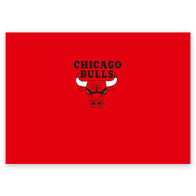 Поздравительная открытка с принтом Chicago Bulls в Курске, 100% бумага | плотность бумаги 280 г/м2, матовая, на обратной стороне линовка и место для марки
 | bulls | chicago | chicago bulls | nba | баскетбол | буллз | нба | чикаго буллз