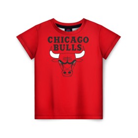 Детская футболка 3D с принтом Chicago Bulls в Курске, 100% гипоаллергенный полиэфир | прямой крой, круглый вырез горловины, длина до линии бедер, чуть спущенное плечо, ткань немного тянется | Тематика изображения на принте: bulls | chicago | chicago bulls | nba | баскетбол | буллз | нба | чикаго буллз