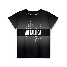 Детская футболка 3D с принтом Участники группы Metallica в Курске, 100% гипоаллергенный полиэфир | прямой крой, круглый вырез горловины, длина до линии бедер, чуть спущенное плечо, ткань немного тянется | metallica | группа | джеймс хэтфилд | кирк хэмметт | ларс ульрих | метал | металика | металлика | миталика | музыка | роберт трухильо | рок | трэш | трэшметал | хард | хардрок | хеви | хевиметал