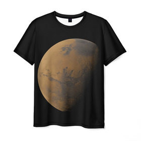 Мужская футболка 3D с принтом Марс в Курске, 100% полиэфир | прямой крой, круглый вырез горловины, длина до линии бедер | elon musk | space x | spacex | будущее | вселенная | вулкан | долина | илон маск | космические | космос | красная планета | кратер | маринер | марсиане | марсианин | небес | новый дом | путешествия | роскосмос