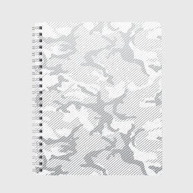 Тетрадь с принтом Lite Camouflage Lines в Курске, 100% бумага | 48 листов, плотность листов — 60 г/м2, плотность картонной обложки — 250 г/м2. Листы скреплены сбоку удобной пружинной спиралью. Уголки страниц и обложки скругленные. Цвет линий — светло-серый
 | Тематика изображения на принте: black | camo | camouflage | milk | блэк | брызги | звезда | камо | камуфляж | милк | текстура | узор