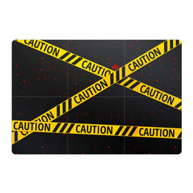 Магнитный плакат 3Х2 с принтом Caution Style в Курске, Полимерный материал с магнитным слоем | 6 деталей размером 9*9 см | blood | caution | street | tape | urban | брызги | кровь | лента | опасный | скотч | улица | урбан