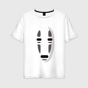 Женская футболка хлопок Oversize с принтом Безликий Бог Каонаси_2 в Курске, 100% хлопок | свободный крой, круглый ворот, спущенный рукав, длина до линии бедер
 | аниме | миядзаки | унесенные призраками