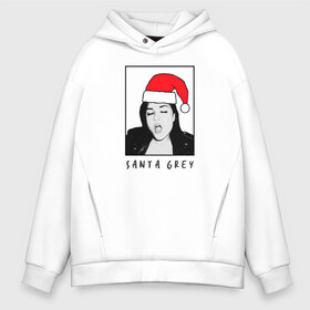 Мужское худи Oversize хлопок с принтом Sasha Grey (Santa) в Курске, френч-терри — 70% хлопок, 30% полиэстер. Мягкий теплый начес внутри —100% хлопок | боковые карманы, эластичные манжеты и нижняя кромка, капюшон на магнитной кнопке | brazzers | sasha gray | sasha grey | бразерс | браззерс | саша грей | саша грэй