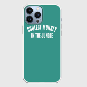 Чехол для iPhone 13 Pro Max с принтом Coolest monkey in the jungle в Курске,  |  | blackface | блэкфэйс | в джунглях | крутая | обезьяна | самая крутая обезьяна