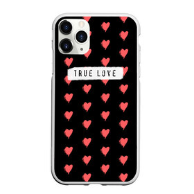 Чехол для iPhone 11 Pro матовый с принтом True Love в Курске, Силикон |  | Тематика изображения на принте: 14 февраля | love | valentine | день святого валентина | любовь | сердечки