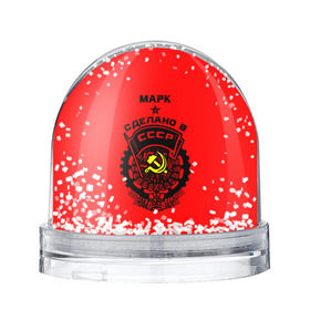 Водяной шар с принтом Марк в золотом гербе РФ в Курске, Пластик | Изображение внутри шара печатается на глянцевой фотобумаге с двух сторон | 