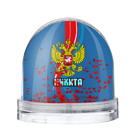 Водяной шар с принтом Герб Никита в Курске, Пластик | Изображение внутри шара печатается на глянцевой фотобумаге с двух сторон | герб | имена | никита | орел | патриот | россия | страна