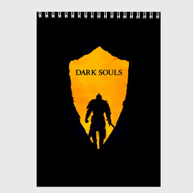 Скетчбук с принтом Dark Souls в Курске, 100% бумага
 | 48 листов, плотность листов — 100 г/м2, плотность картонной обложки — 250 г/м2. Листы скреплены сверху удобной пружинной спиралью | dark | souls | дракон | души | игра | лордран | темные