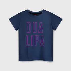 Детская футболка хлопок с принтом Lipa в Курске, 100% хлопок | круглый вырез горловины, полуприлегающий силуэт, длина до линии бедер | Тематика изображения на принте: dua lipa | дуа липа
