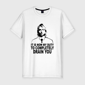 Мужская футболка премиум с принтом Nirvana - Drain You в Курске, 92% хлопок, 8% лайкра | приталенный силуэт, круглый вырез ворота, длина до линии бедра, короткий рукав | 