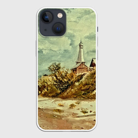 Чехол для iPhone 13 mini с принтом Старинный город в Курске,  |  | color | watercolor | абстракция | город | живопись | картина | краска | краски