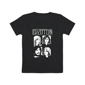 Детская футболка хлопок с принтом Группа Led Zeppelin в Курске, 100% хлопок | круглый вырез горловины, полуприлегающий силуэт, длина до линии бедер | Тематика изображения на принте: led | led zeppelin | блюз | группа | джимми пейдж | джон генри бонэм | джон пол джонс | лед зепелен | лед зеппелин | метал | роберт плант | рок | тяжелый | фолк | хард | хардрок | хеви | хевиметал