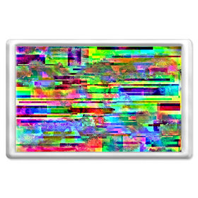 Магнит 45*70 с принтом Abstraction colorline в Курске, Пластик | Размер: 78*52 мм; Размер печати: 70*45 | Тематика изображения на принте: glitch | глитч | глич | разноцветный | яркий