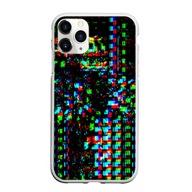 Чехол для iPhone 11 Pro Max матовый с принтом Optical abstract в Курске, Силикон |  | Тематика изображения на принте: глитч | глич | линии | полосы | разноцветный