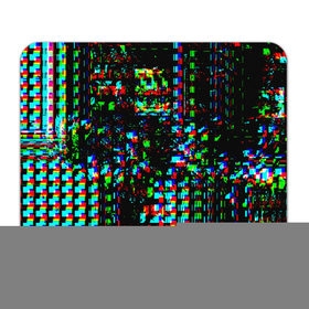 Коврик прямоугольный с принтом Optical abstract в Курске, натуральный каучук | размер 230 х 185 мм; запечатка лицевой стороны | Тематика изображения на принте: глитч | глич | линии | полосы | разноцветный