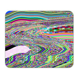 Коврик прямоугольный с принтом Точечная психоделика в Курске, натуральный каучук | размер 230 х 185 мм; запечатка лицевой стороны | Тематика изображения на принте: глитч | глич | полосы | разводы