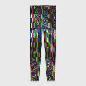 Леггинсы 3D с принтом Цветная иллюзия в Курске, 80% полиэстер, 20% эластан | Эластичный пояс, зауженные к низу, низкая посадка | глитч | глич | линии | полосы | разноцветный