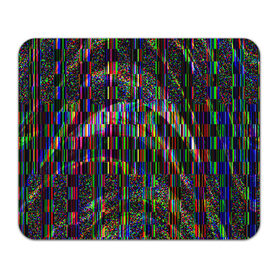 Коврик прямоугольный с принтом Цветная иллюзия в Курске, натуральный каучук | размер 230 х 185 мм; запечатка лицевой стороны | Тематика изображения на принте: глитч | глич | линии | полосы | разноцветный