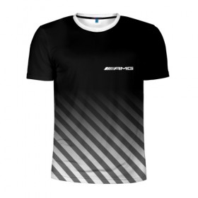 Мужская футболка 3D спортивная с принтом AMG в Курске, 100% полиэстер с улучшенными характеристиками | приталенный силуэт, круглая горловина, широкие плечи, сужается к линии бедра | mercedes | марка | машины | мерседес