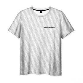 Мужская футболка 3D с принтом AMG CARBON в Курске, 100% полиэфир | прямой крой, круглый вырез горловины, длина до линии бедер | Тематика изображения на принте: amg | mercedes | марка | машины | мерседес