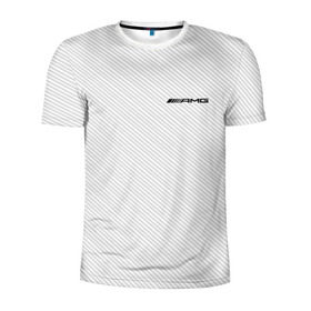 Мужская футболка 3D спортивная с принтом AMG CARBON в Курске, 100% полиэстер с улучшенными характеристиками | приталенный силуэт, круглая горловина, широкие плечи, сужается к линии бедра | Тематика изображения на принте: amg | mercedes | марка | машины | мерседес