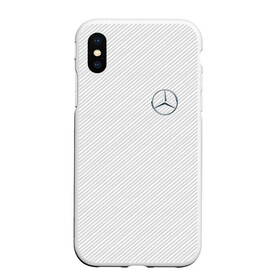 Чехол для iPhone XS Max матовый с принтом MERCEDES BENZ CARBON в Курске, Силикон | Область печати: задняя сторона чехла, без боковых панелей | Тематика изображения на принте: amg | mercedes | марка | машины | мерседес